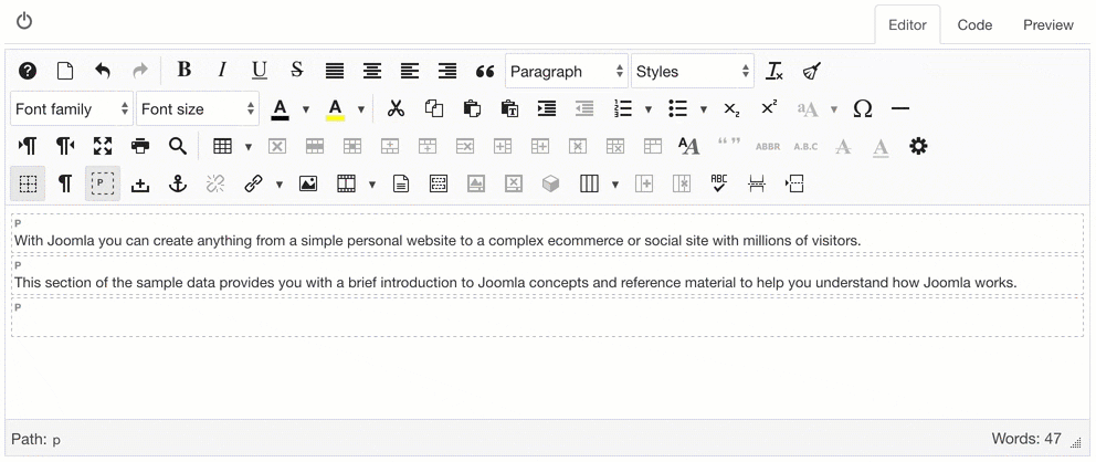 Create columns with the dialog